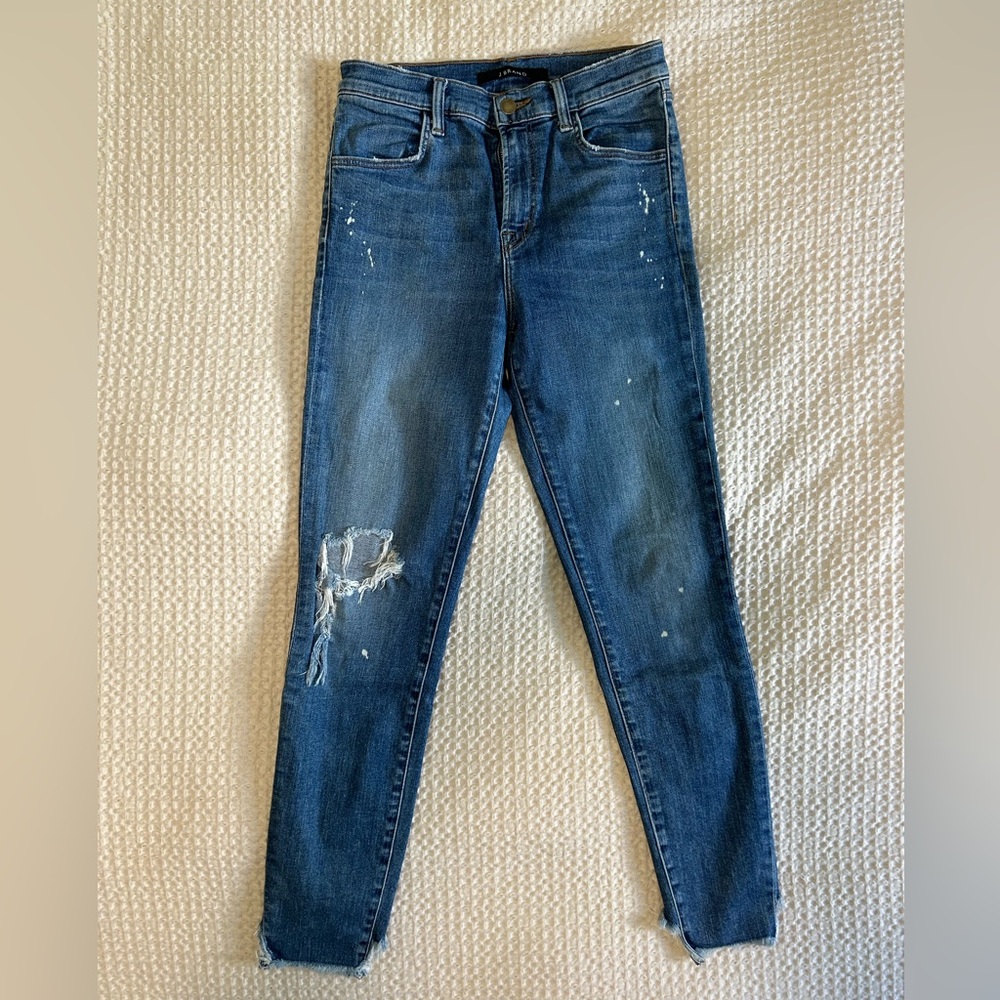 J Brand Alana Distressed High Waist Skinny